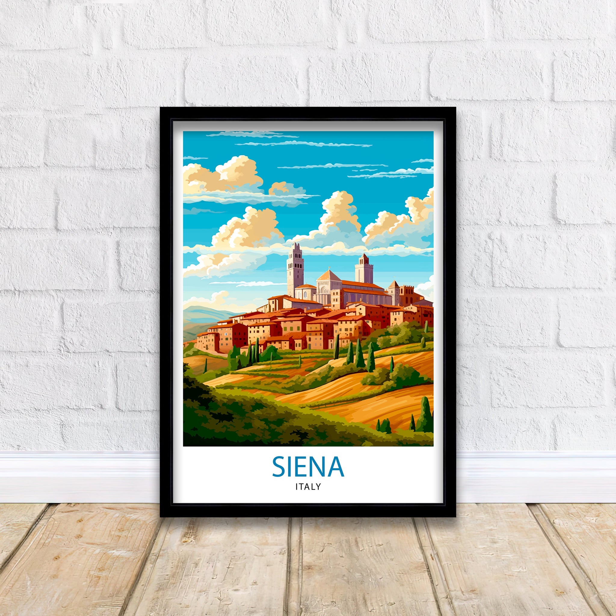 Siena Italy Art Print, Tuscany Travel Poster