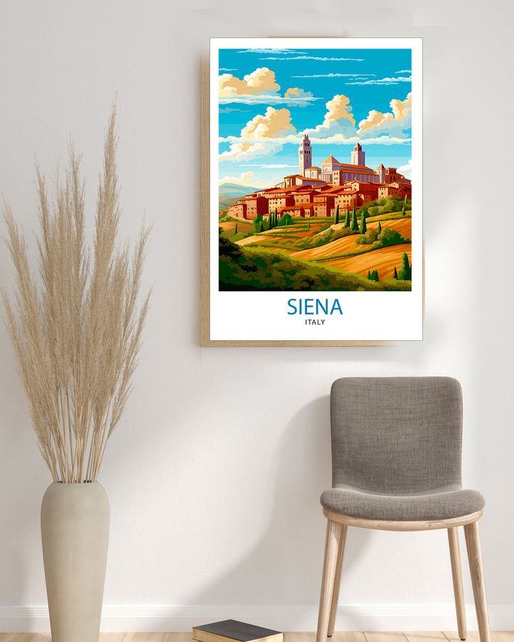 Siena Italy Travel Poster Siena