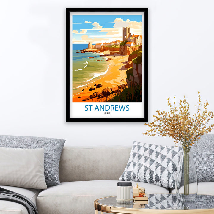 St Andrews Fife Travel Poster St Andrews