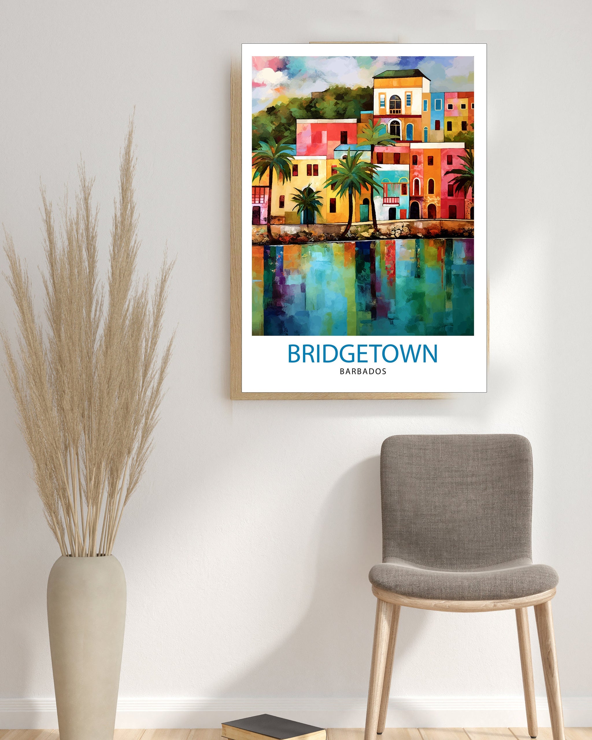Bridgetown Barbados Travel Print Bridgetown Wall Decor Bridgetown Poster Barbados Travel Prints Bridgetown Art Print Bridgetown Illustration