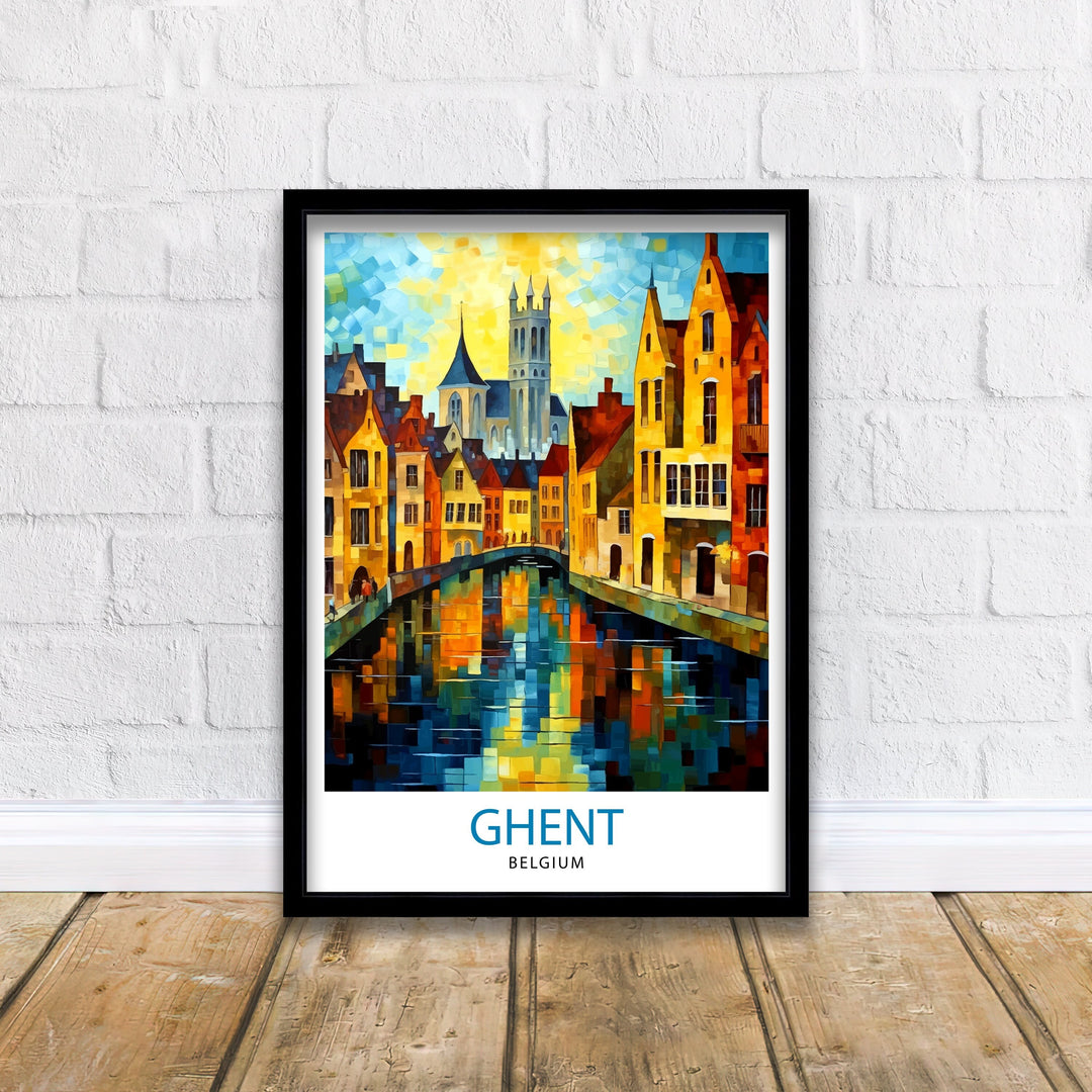 Ghent Belgium Travel Poster Ghent