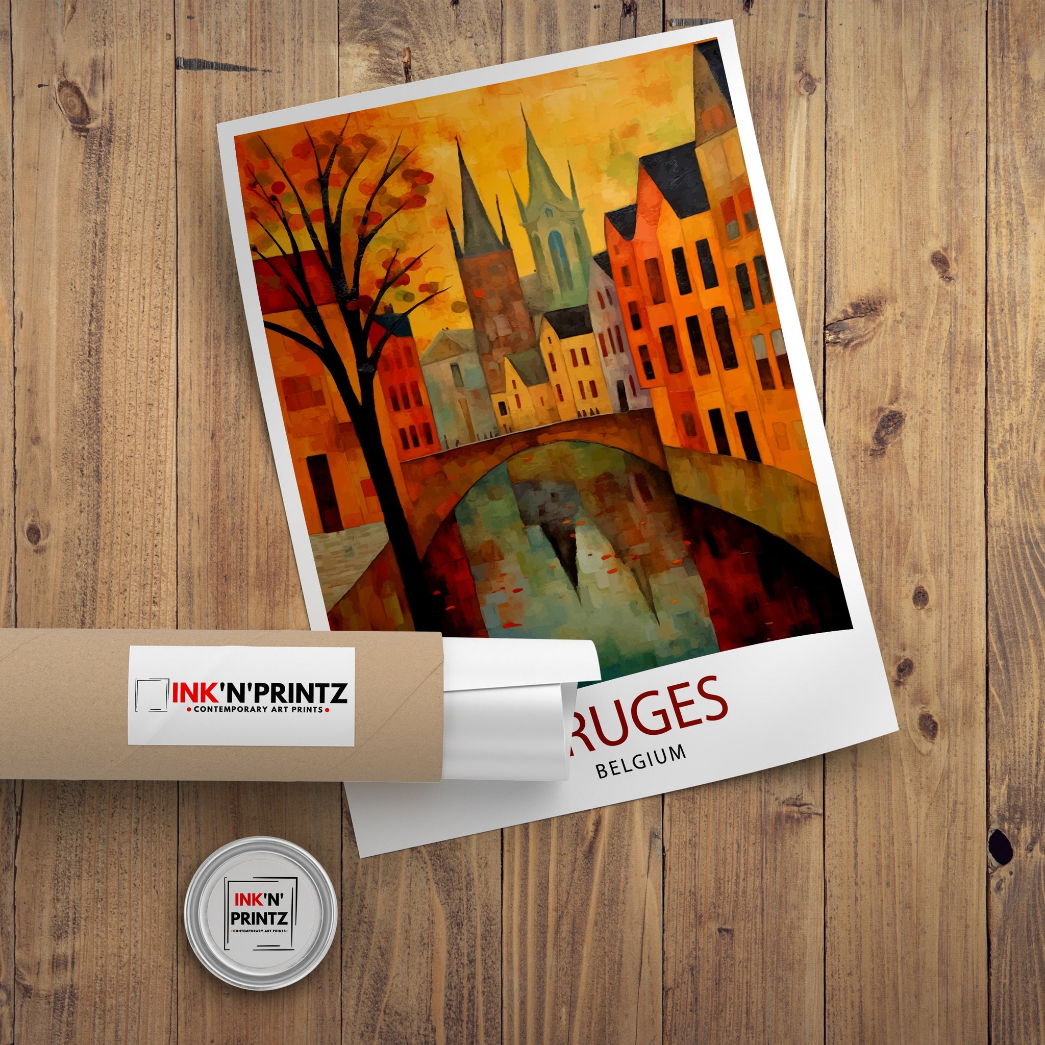 Bruges Belgium Travel Print Bruges Wall Decor Bruges Poster Belgium Travel Prints Bruges Art Print Bruges Illustration Bruges Wall