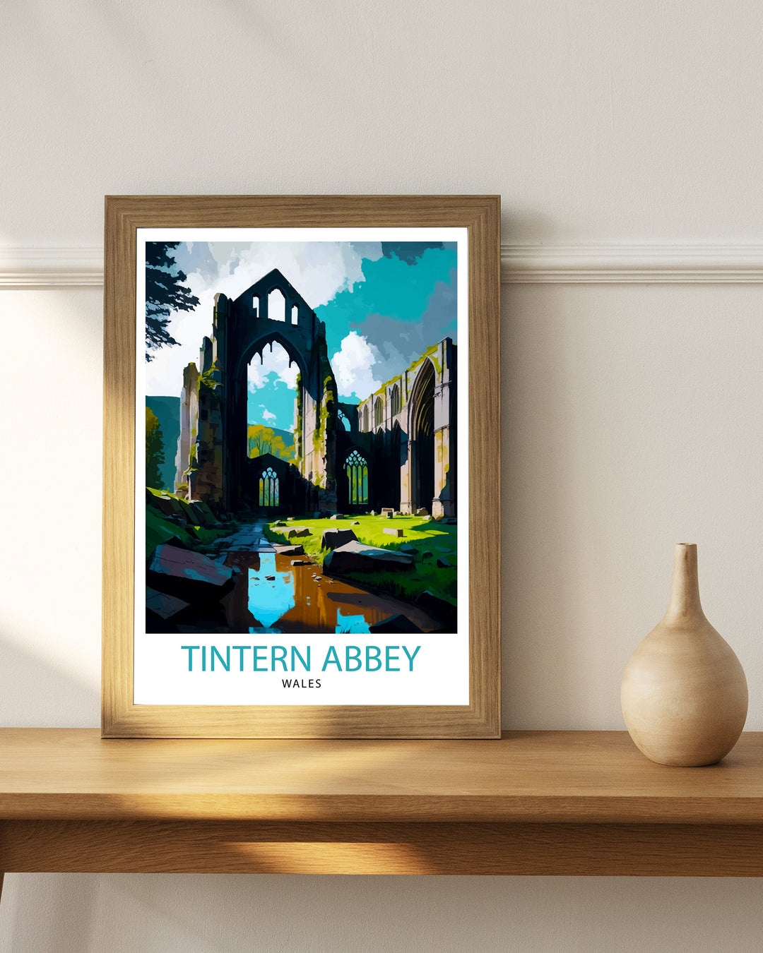 Tintern Abbey Wales Travel Poster Wales