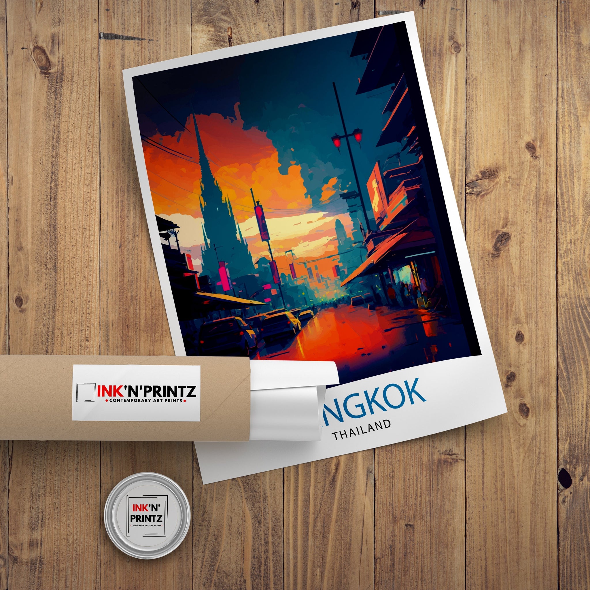 Bangkok Thailand Travel Print Bangkok Wall Decor Bangkok Home Living Decor Bangkok Illustration Travel Poster Gift for Bangkok Thailand