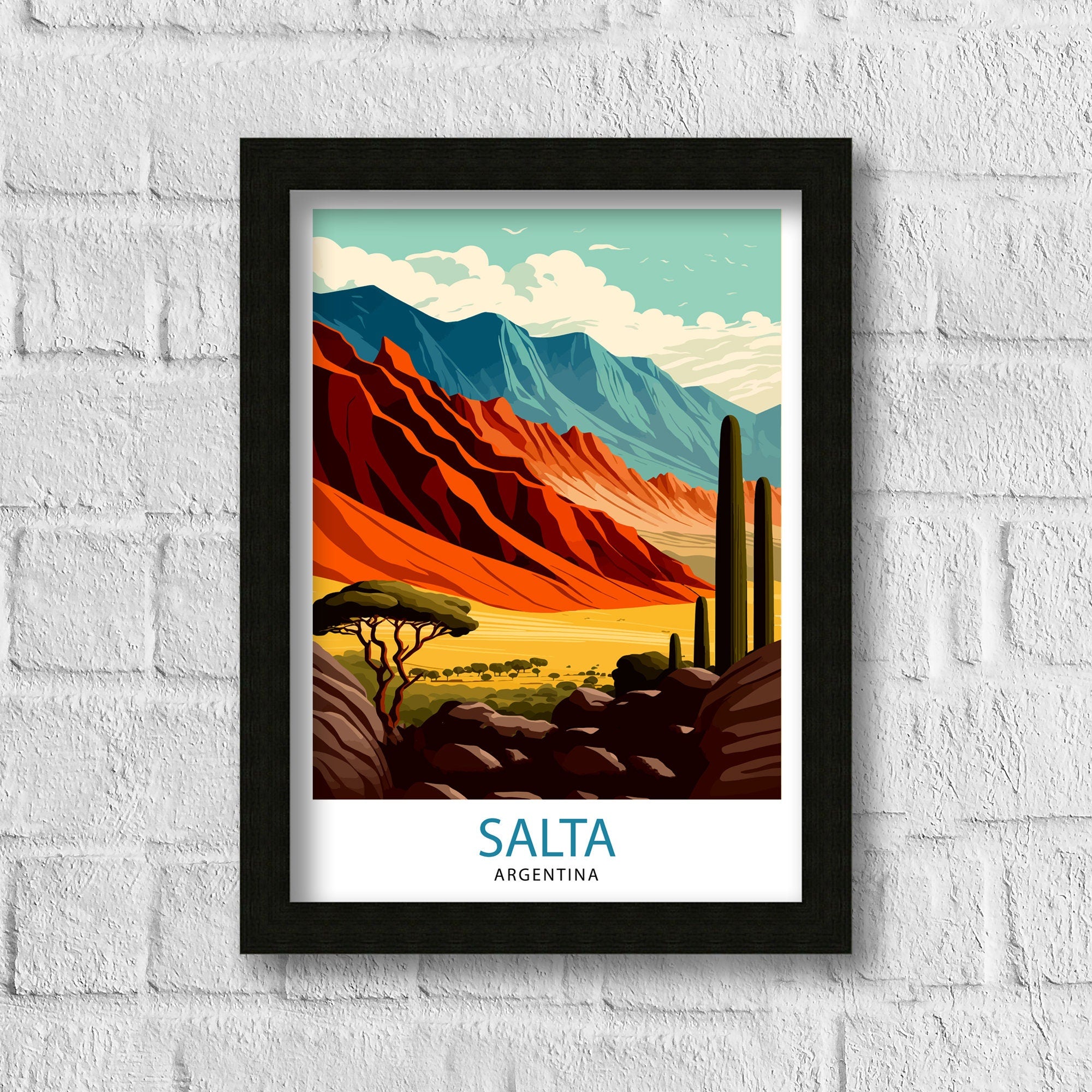Salta Argentina Travel Print Salta Wall Decor Salta Home Living Decor Salta Argentina Illustration Travel Poster Gift for Salta Argentina