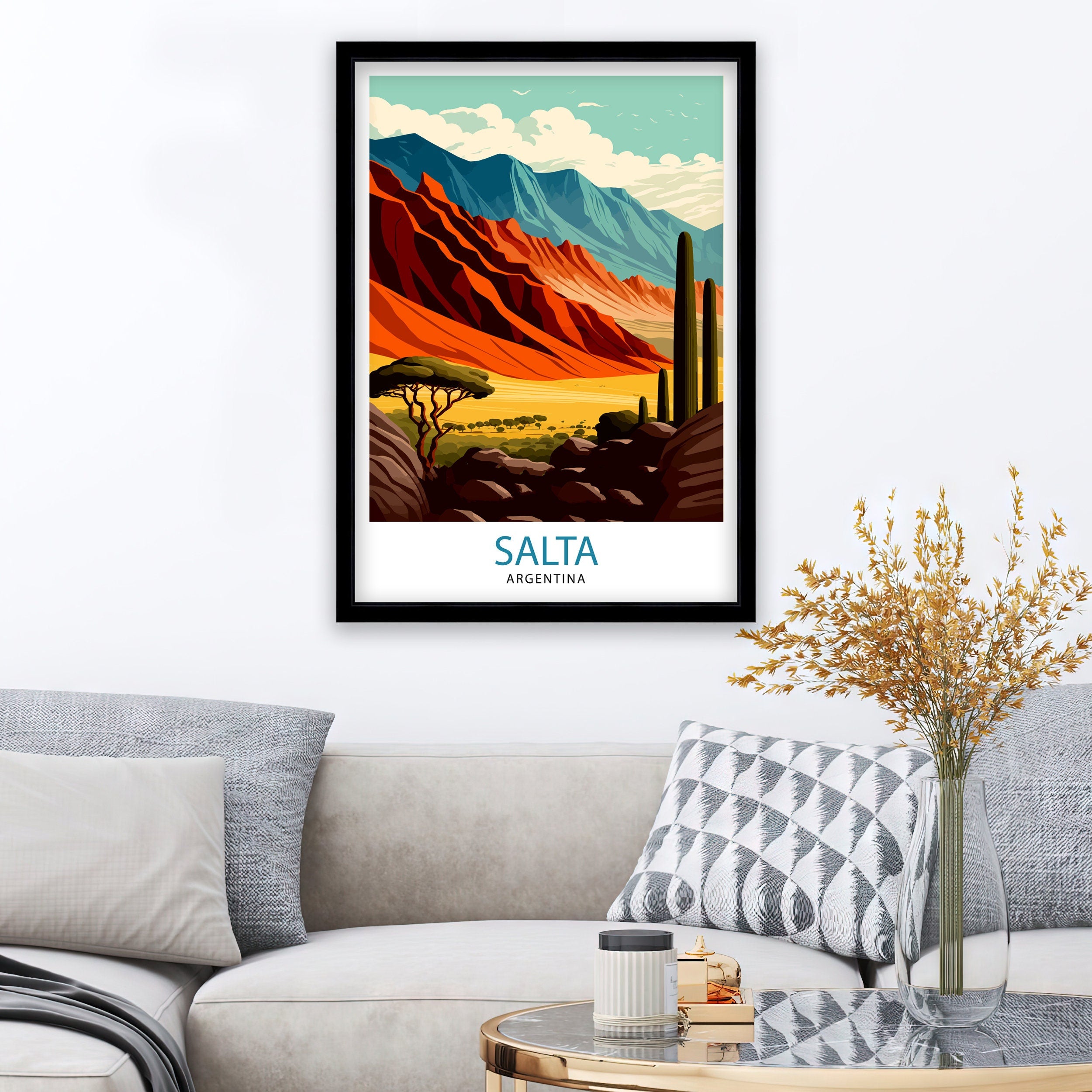 Salta Argentina Travel Print Salta Wall Decor Salta Home Living Decor Salta Argentina Illustration Travel Poster Gift for Salta Argentina