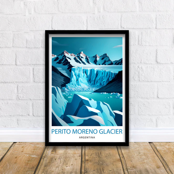 Perito Moreno Glacier Travel Poster Glacier