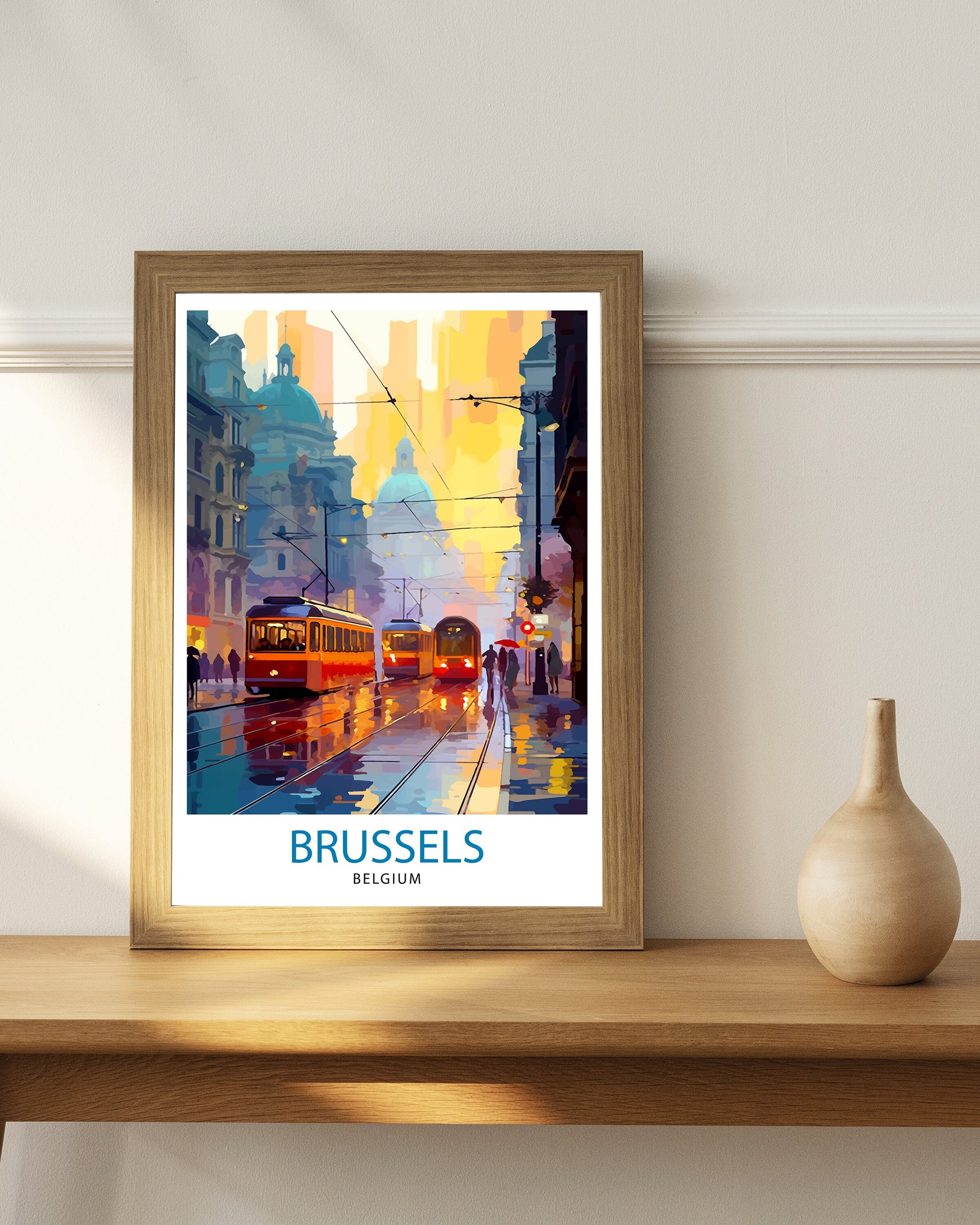 Brussels Belgium Travel Print Brussels Wall Decor Brussels Poster Belgium Travel Prints Brussels Art Print Brussels Illustration Brussels
