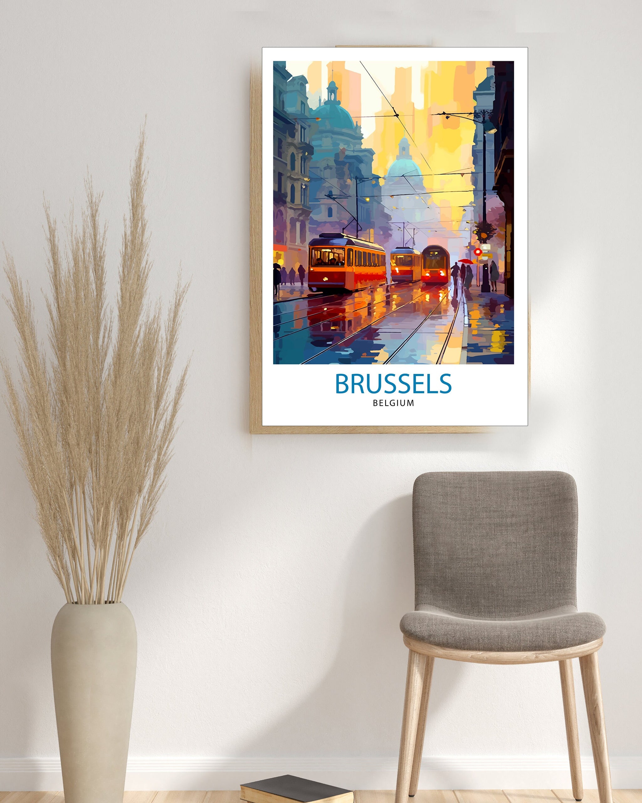 Brussels Belgium Travel Print Brussels Wall Decor Brussels Poster Belgium Travel Prints Brussels Art Print Brussels Illustration Brussels