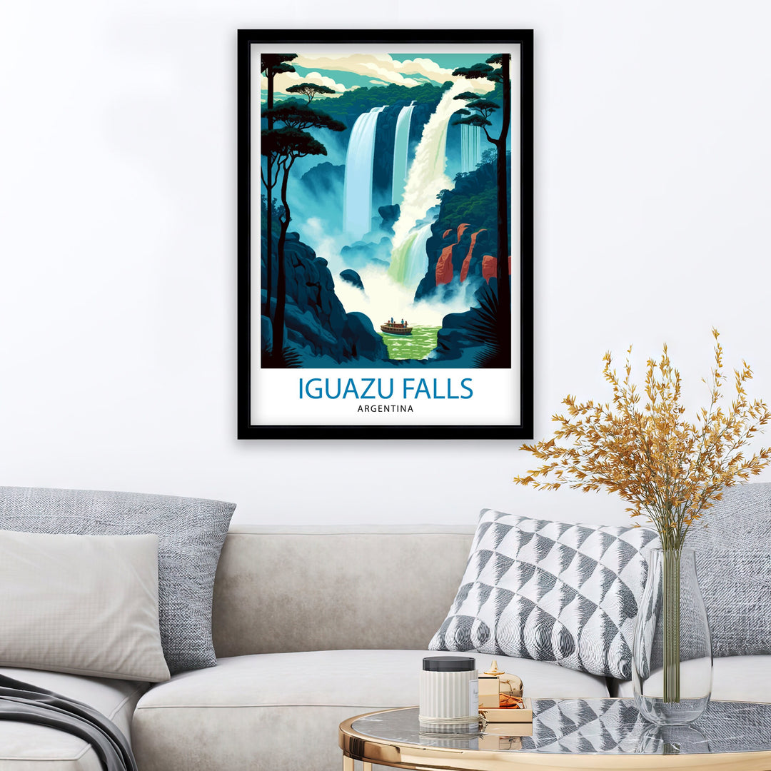 Iguazu Falls Argentina Travel Poster Iguazu