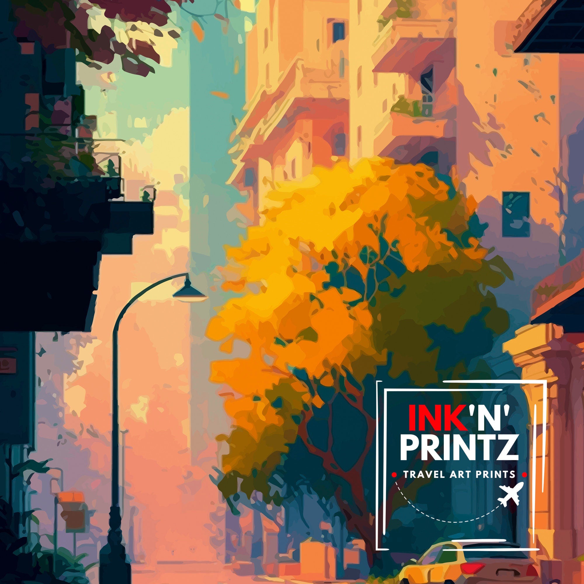 Buenos Aires Argentina Travel Print Buenos Aires Wall Decor Buenos Aires Home Living Decor Buenos Aires Illustration Travel Poster