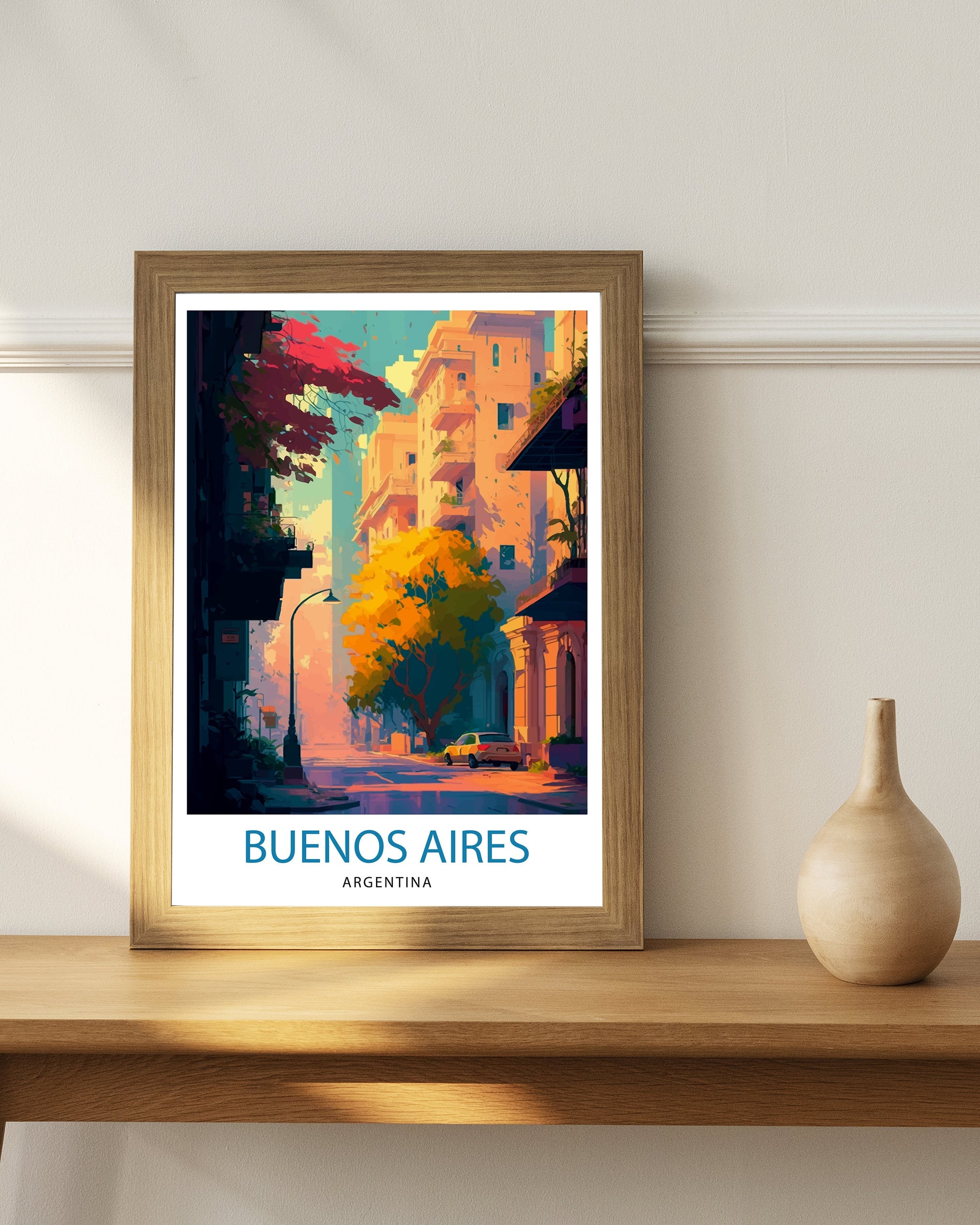 Buenos Aires Argentina Travel Print Buenos Aires Wall Decor Buenos Aires Home Living Decor Buenos Aires Illustration Travel Poster