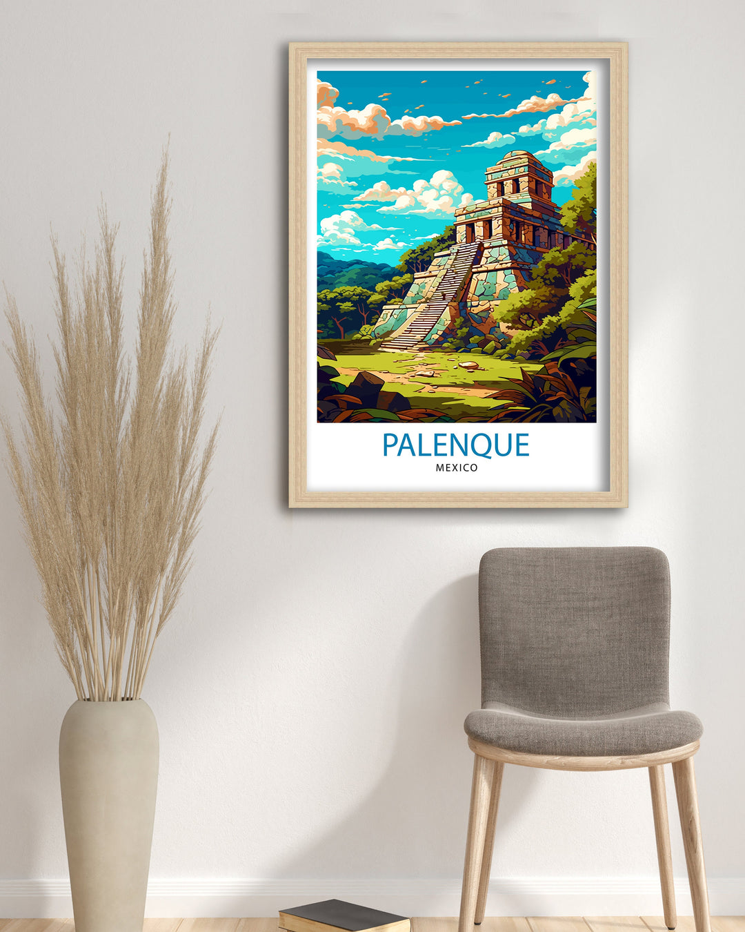 Palenque Mexico Travel Poster Palenque