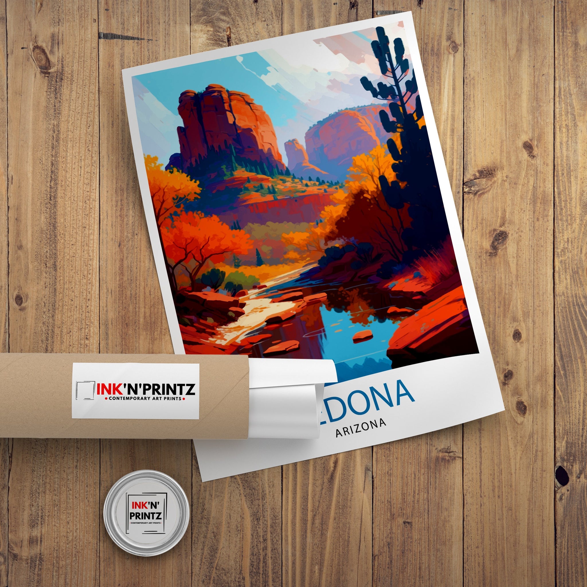 Sedona Arizona Travel Print Sedona Wall Decor Sedona Home Living Decor Sedona Arizona Illustration Travel Poster Gift for Sedona Arizona