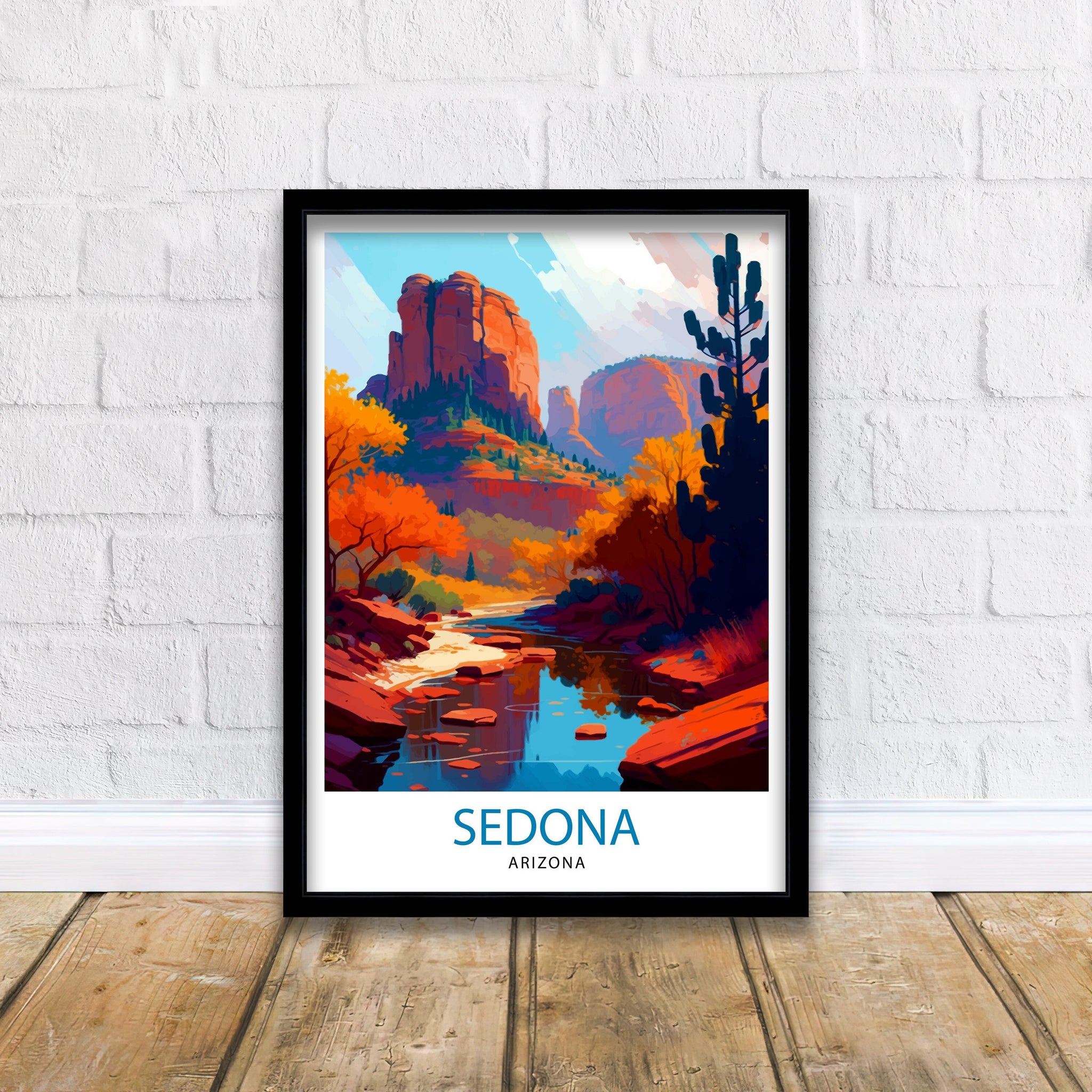 Sedona Arizona Travel Print Sedona Wall Decor Sedona Home Living Decor Sedona Arizona Illustration Travel Poster Gift for Sedona Arizona