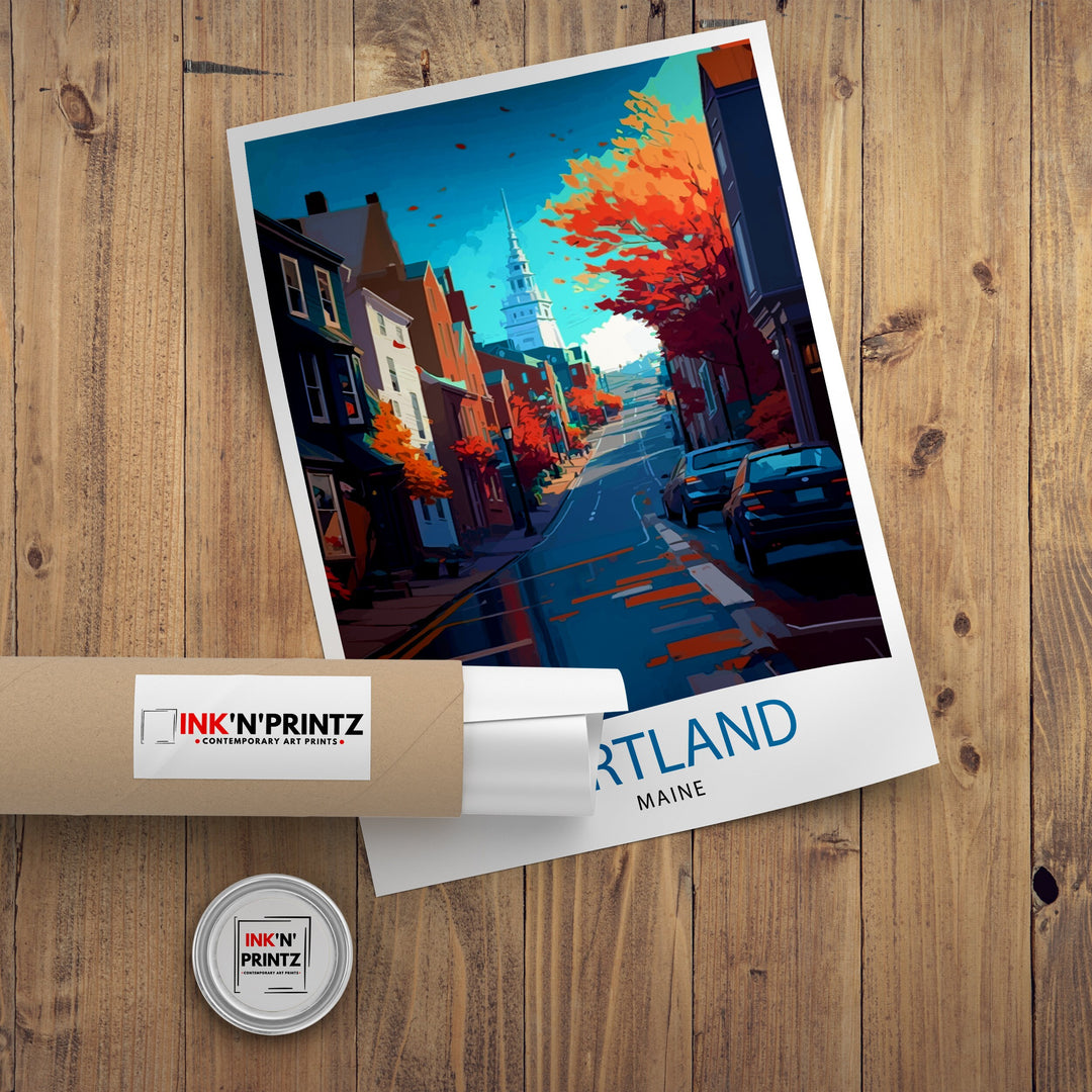 Portland Maine Travel Poster Portland