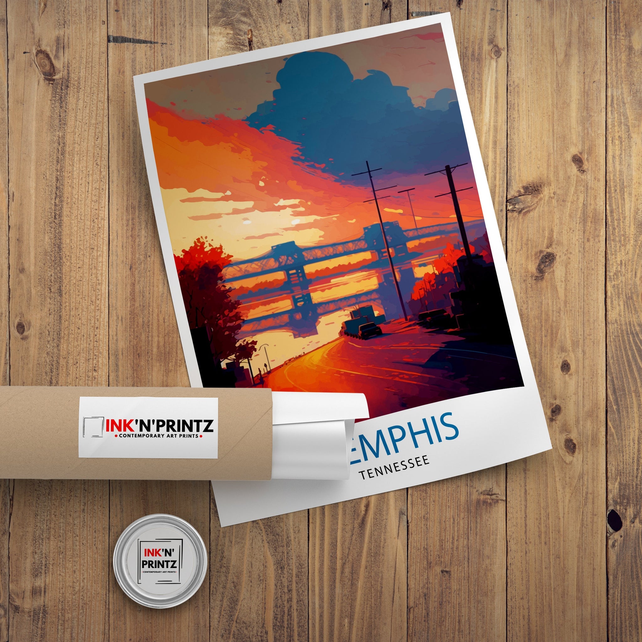 Memphis Tennessee Travel Print| Memphis Wall Decor Memphis Home Living Decor Memphis Illustration Travel Poster Gift for Memphis