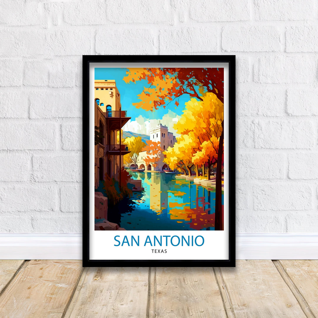 San Antonio Texas Travel Poster