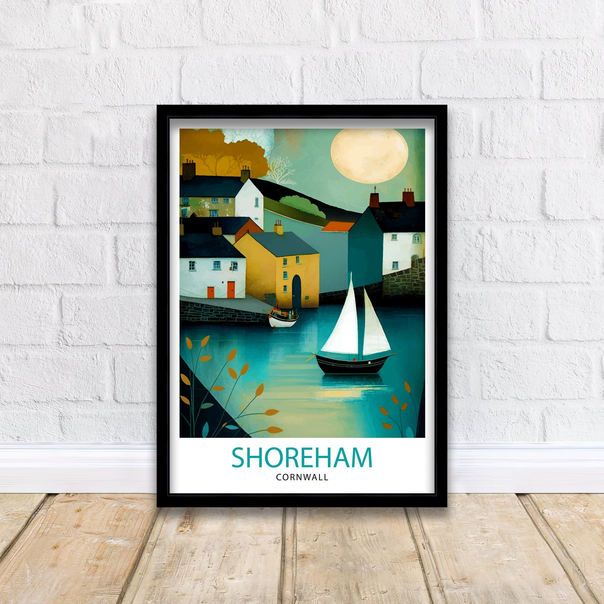 Shoreham Harbour Travel Print Shoreham Harbour Wall Decor Shoreham Harbour Poster Coastal Travel Prints Shoreham Harbour Art Print Shoreham