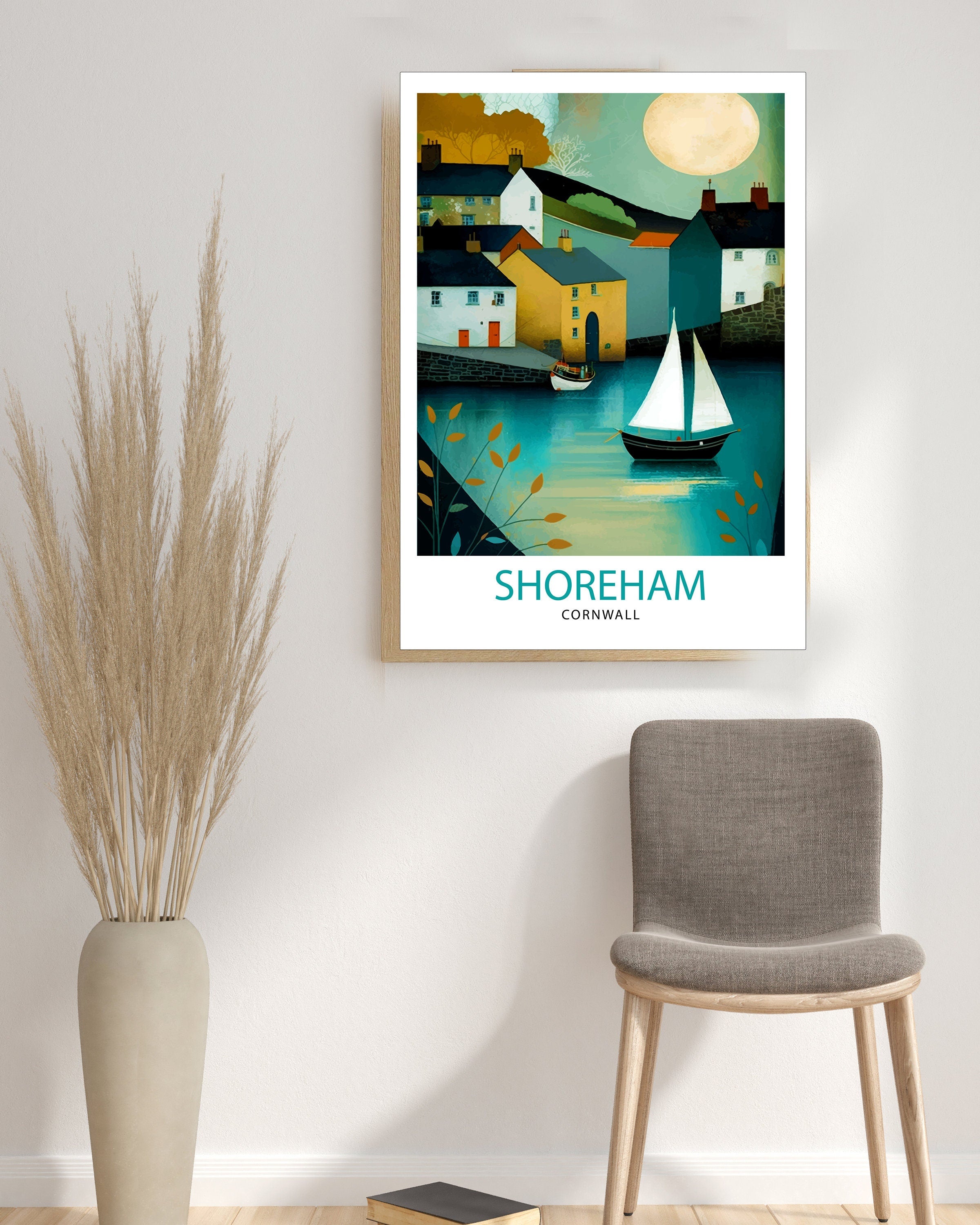 Shoreham Harbour Travel Print Shoreham Harbour Wall Decor Shoreham Harbour Poster Coastal Travel Prints Shoreham Harbour Art Print Shoreham