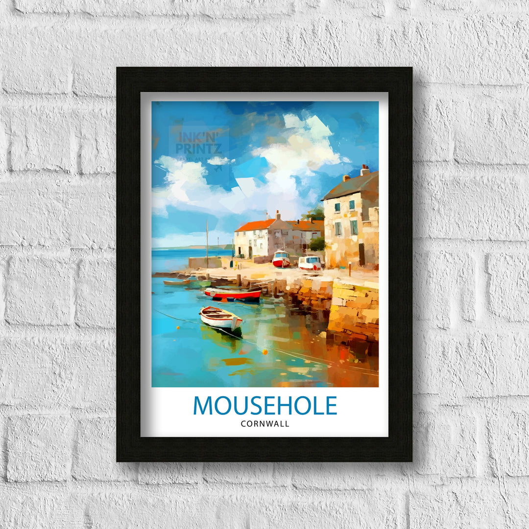 Mousehole Cornwall Travel Poster Mousehole