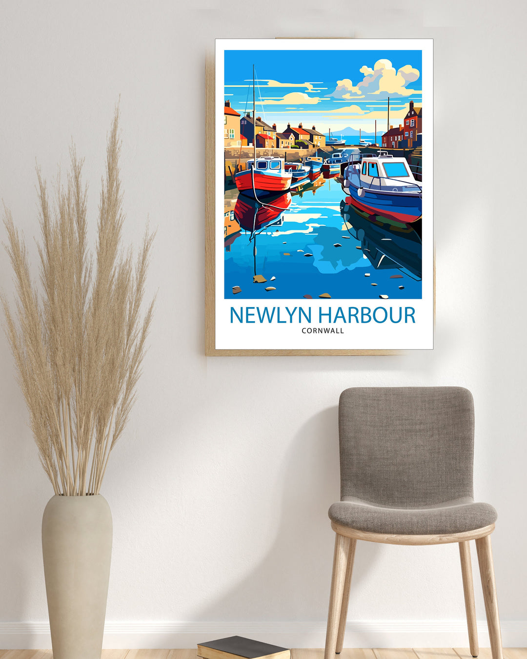 Newlyn Harbour Cornwall Travel Poster Newlyn