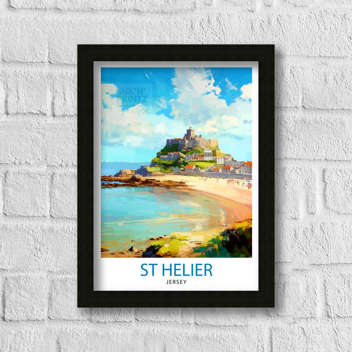 St. Helier Jersey Travel Poster St. Helier