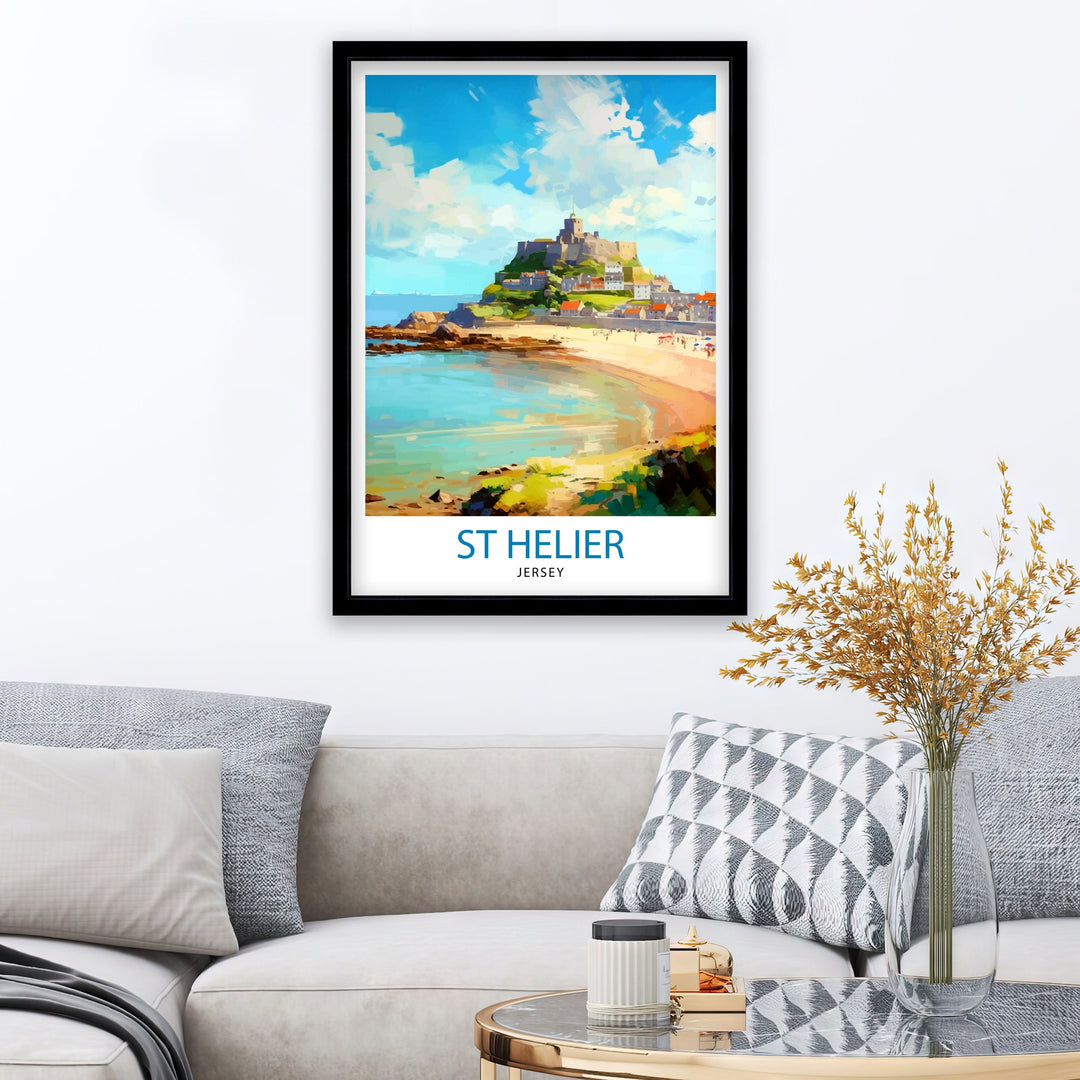 St. Helier Jersey Travel Poster St. Helier