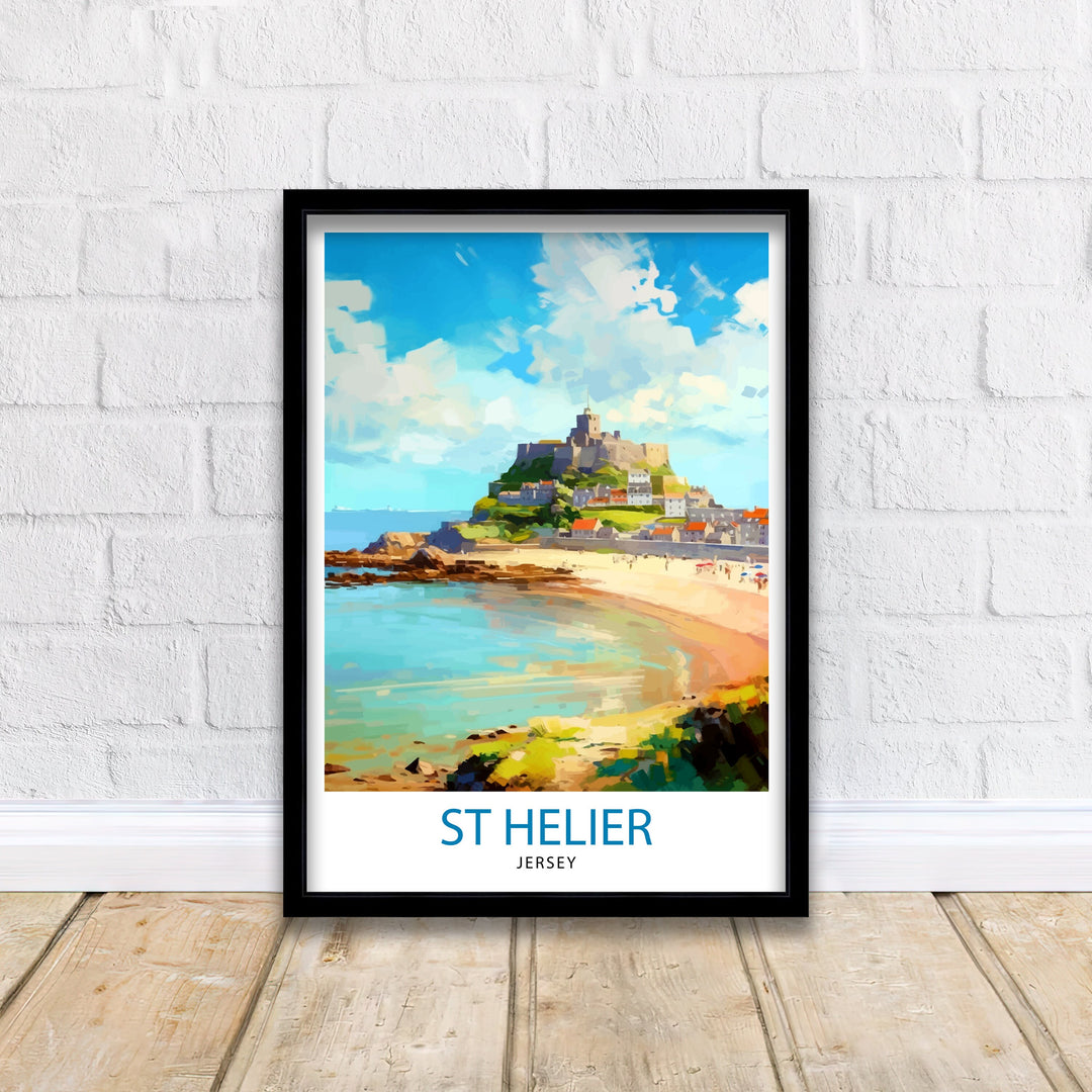 St. Helier Jersey Travel Poster St. Helier