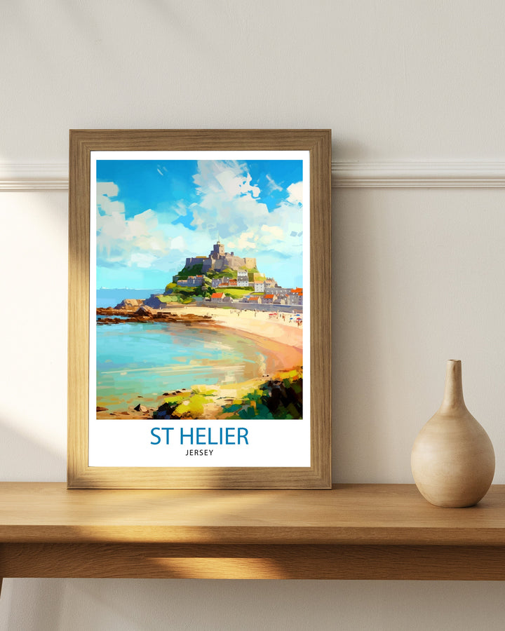 St. Helier Jersey Travel Poster St. Helier