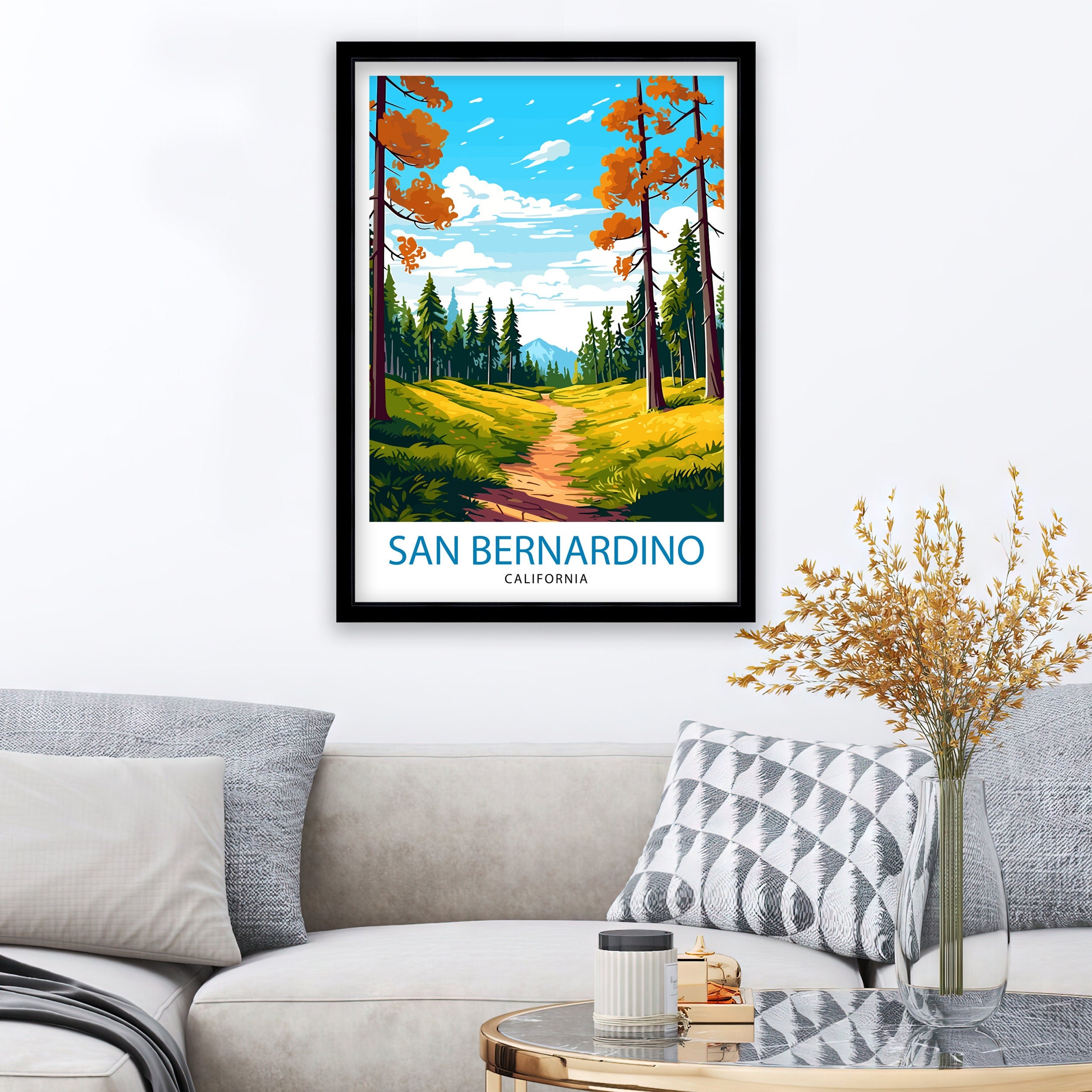 San Bernardino Travel Print San Bernardino Wall Decor San Bernardino Poster California Travel Prints San Bernardino Art Print San Bernardino
