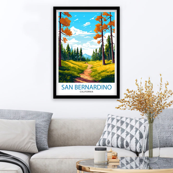 San Bernardino Travel Print San Bernardino Wall Decor San Bernardino Poster California Travel Prints San Bernardino Art Print San Bernardino