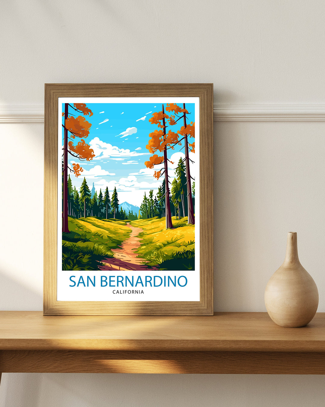 San Bernardino Travel Print San Bernardino Wall Decor San Bernardino Poster California Travel Prints San Bernardino Art Print San Bernardino