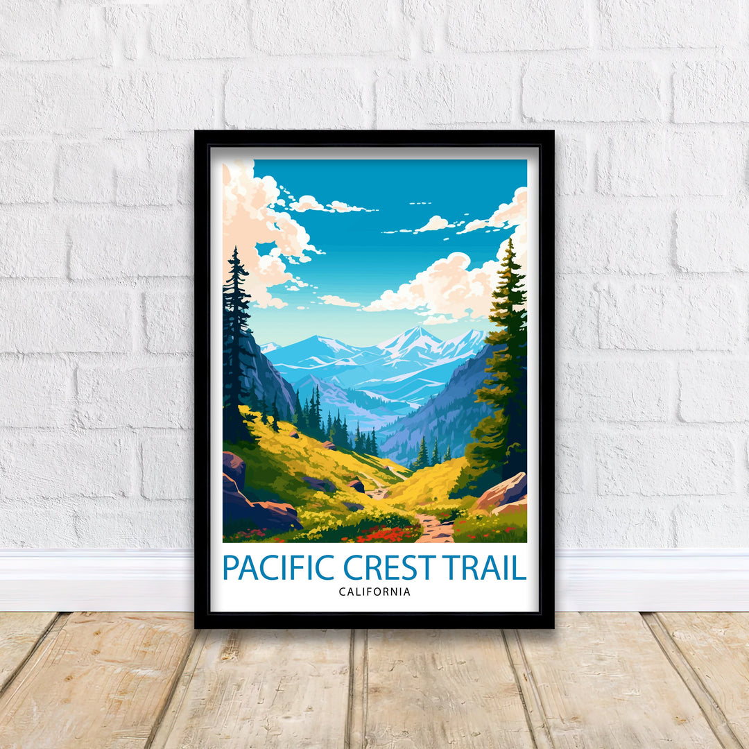 Pacific Crest Trail California Travel Poster|