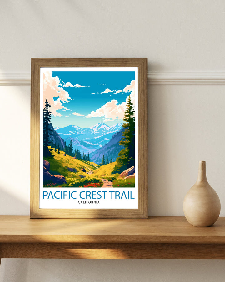 Pacific Crest Trail California Travel Poster|