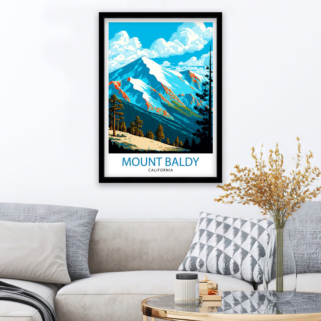 Mount Baldy California Travel Poster