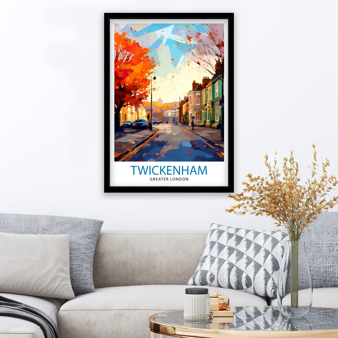 Twickenham Travel Poster Twickenham