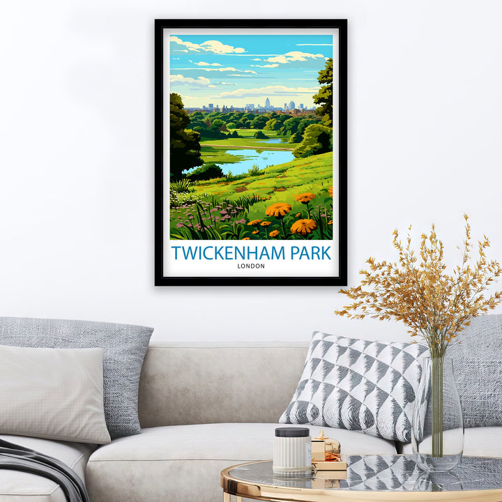 Twickenham Park London Travel Poster London