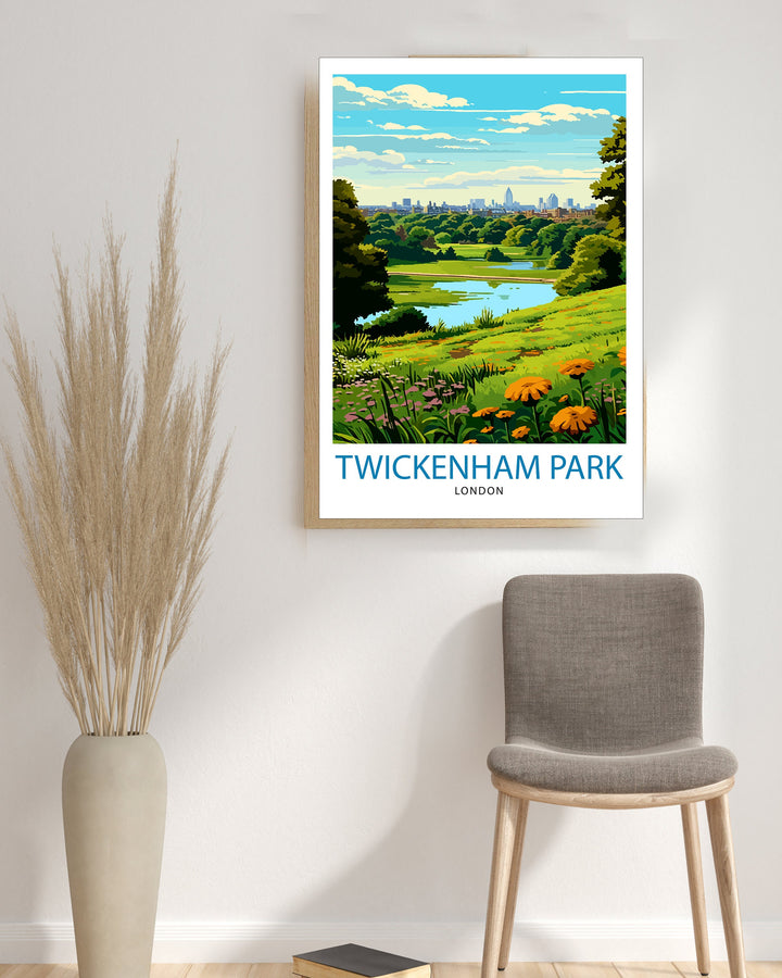 Twickenham Park London Travel Poster London