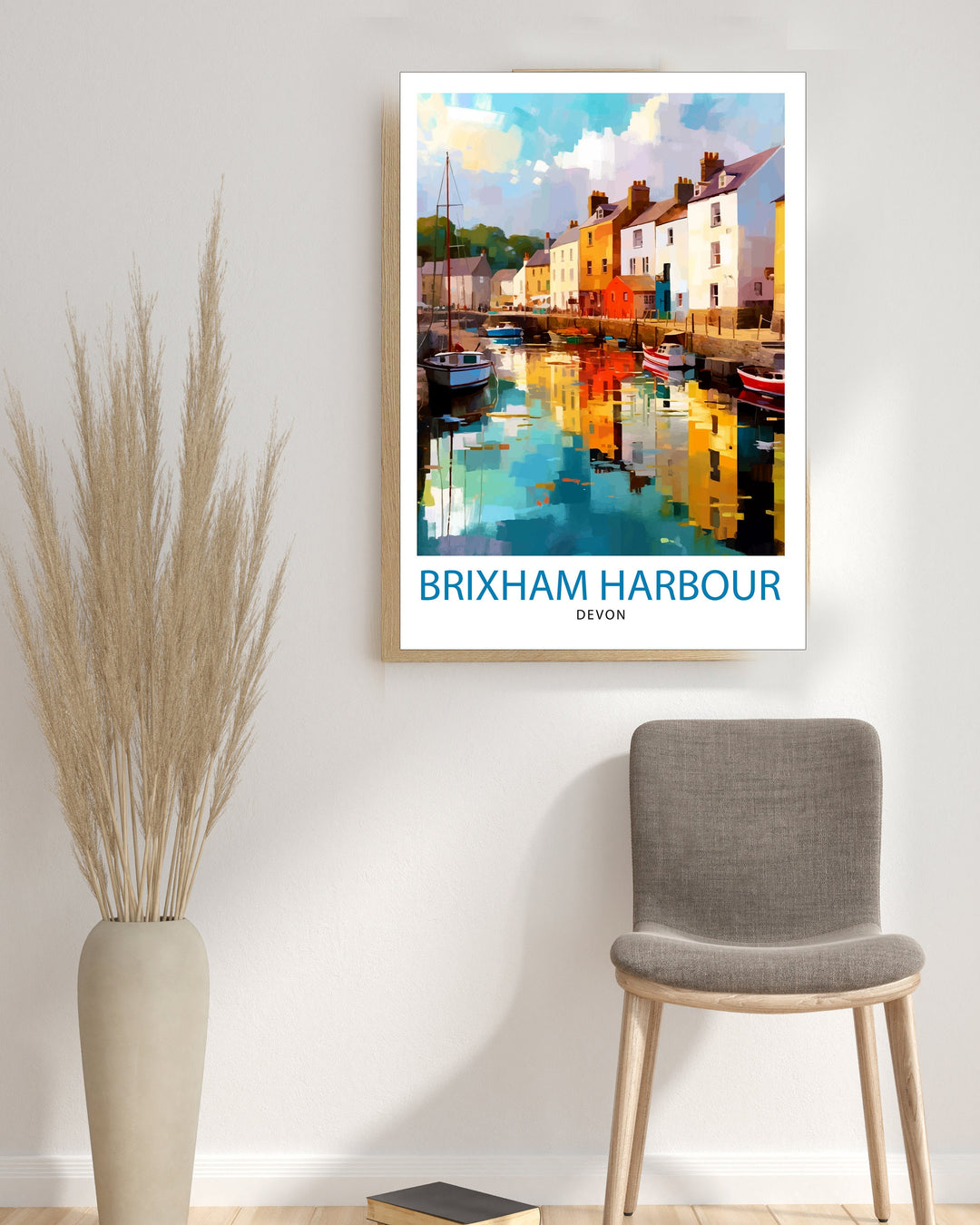 Brixham Harbour Travel Poster Brixham