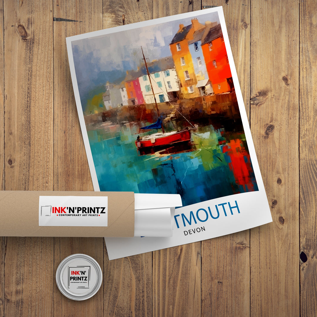 Dartmouth Harbour Travel Poster Dartmouth