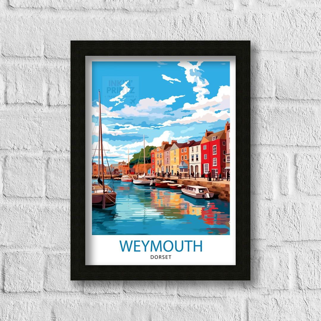 Weymouth Harbour Travel Poster Weymouth