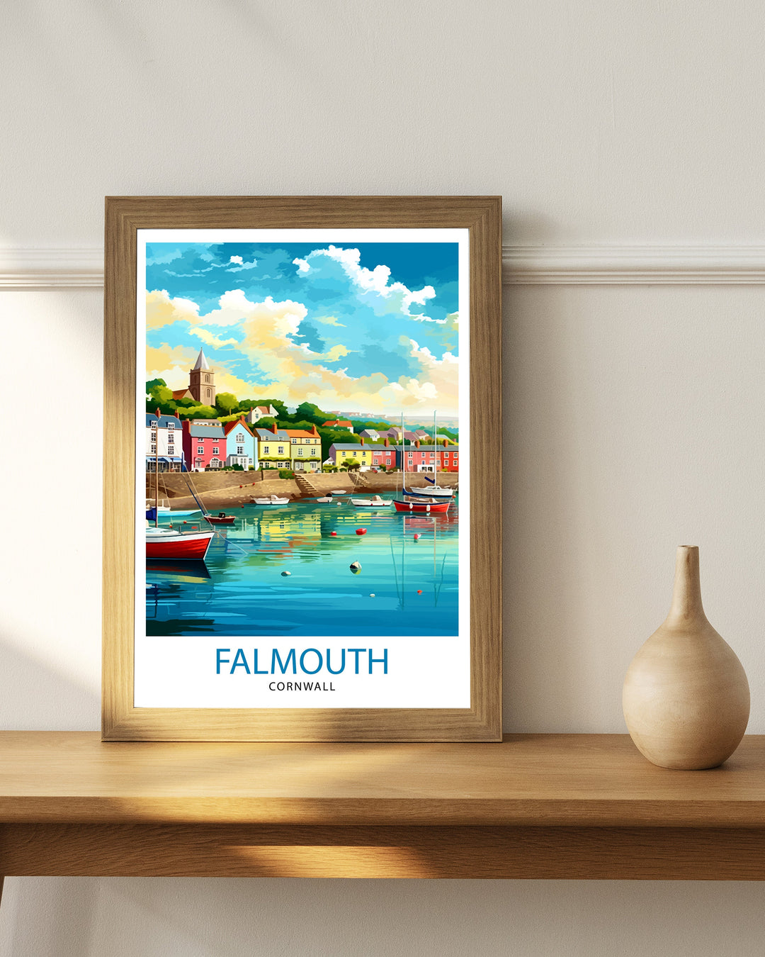 Falmouth Harbour Travel Poster Falmouth