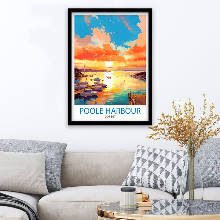 Poole Harbour Dorset Travel Poster Poole Harbour