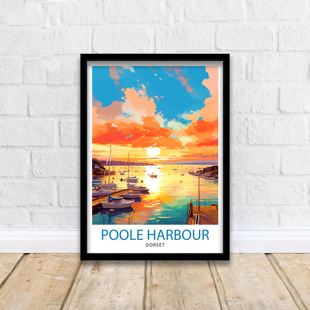 Poole Harbour Dorset Travel Poster Poole Harbour