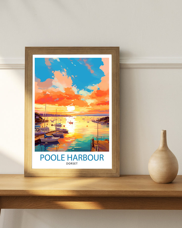 Poole Harbour Dorset Travel Poster Poole Harbour