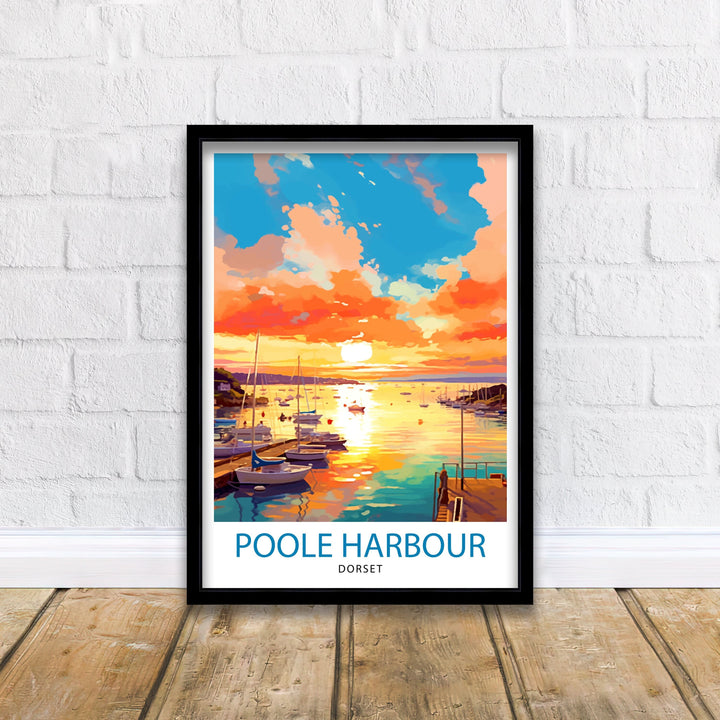 Poole Harbour Dorset Travel Poster Poole Harbour