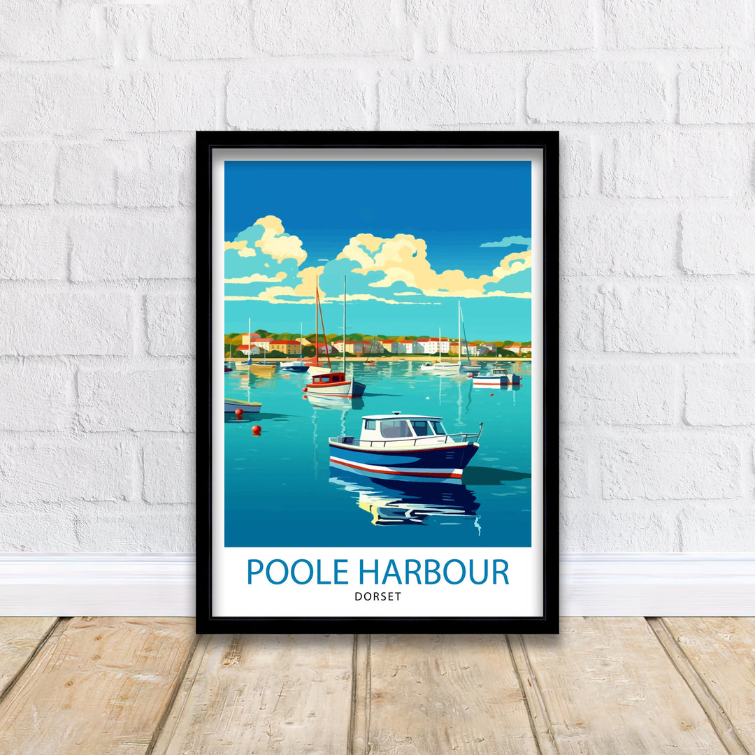 Poole Harbour Dorset Travel Poster Poole Harbour