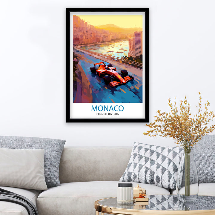 Monaco Grand Travel Poster Monaco