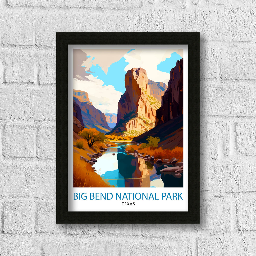 Big Bend National Park Texas Travel Poster Texas